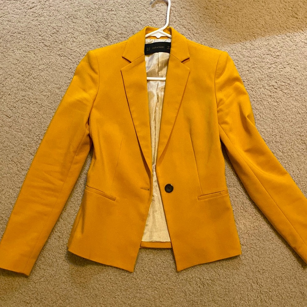Zara Mustard Yellow Blazer